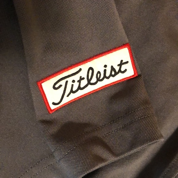 FOOTJOY Size Large Polo Golf PGA Logo Titleist Logo Dark Gray Casual $79 NEW - Picture 11 of 16